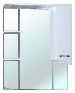 Зеркало-шкаф с подсветкой Bellezza Дрея 85см правый белый 00000001069